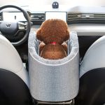 [Small Pet Cozy Car Seat Portable] PETFANGFANG Cozy Pet Car Seat - Portable Dog & Cat Travel Bag with Secure Buckle Closure, Polyester Material for Small to Medium Pets