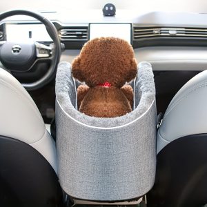 [Small Pet Cozy Car Seat Portable] PETFANGFANG Cozy Pet Car Seat - Portable Dog & Cat Travel Bag with Secure Buckle Closure, Polyester Material for Small to Medium Pets