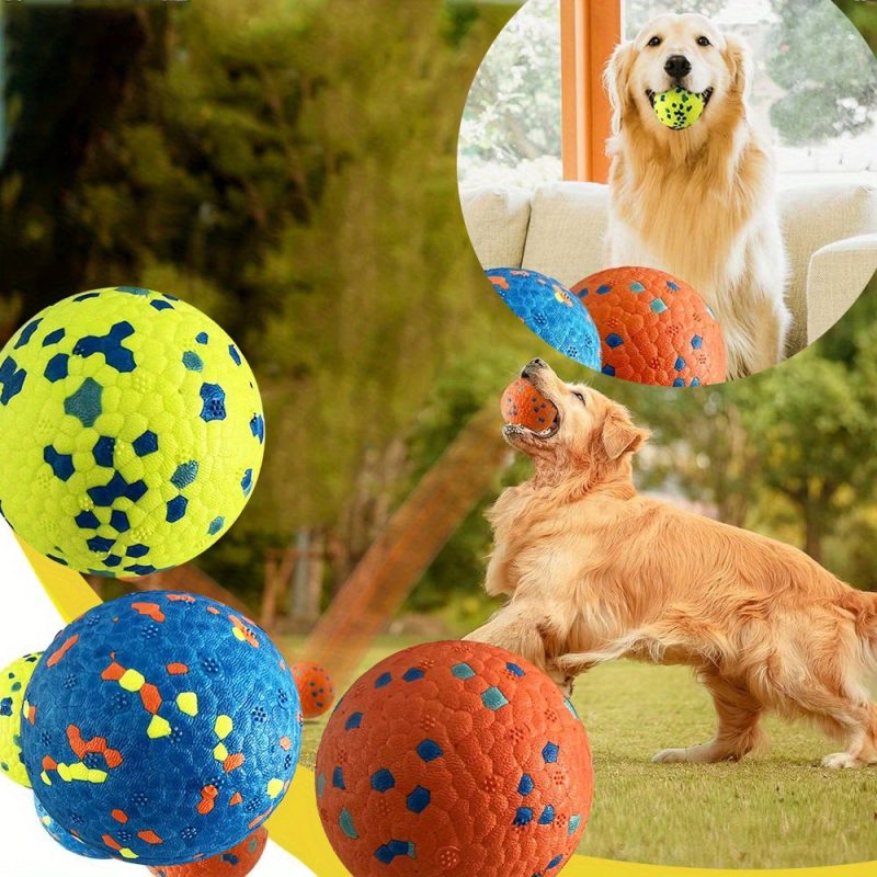 3 Pack Dog Chew Balls Interactive Ball Dog Tennis Durable Stretchy Dog Toy Balls for Aggressive Chewers Interactive Dog Toy for Fetch Game Lightweight Floating Dog Toy Indestructible Christmas Gift Easy To Store - Image 3