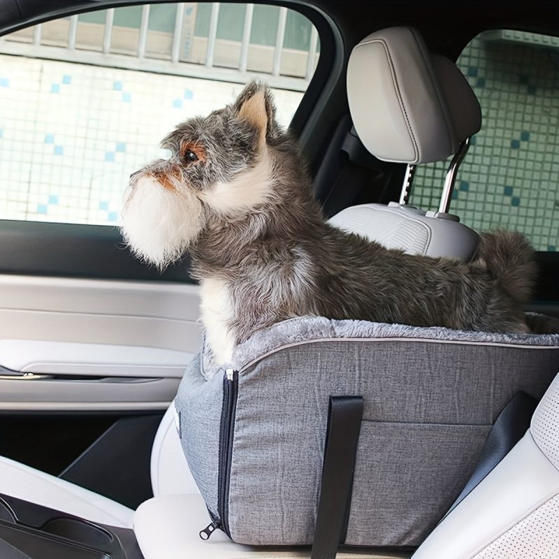 [Small Pet Cozy Car Seat Portable] PETFANGFANG Cozy Pet Car Seat - Portable Dog & Cat Travel Bag with Secure Buckle Closure, Polyester Material for Small to Medium Pets - Image 4