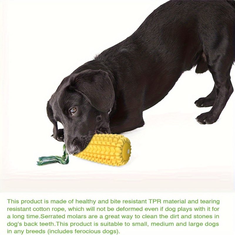 [Durable Interactive Dog Chew Toys] 2pcs Dog Chew Toys for Aggressive Chewers, Tough Durable Squeaky Interactive Dog Toys, Puppy Teeth Chew Corn Stick Toy for Small Meduium Large Breed - Image 3